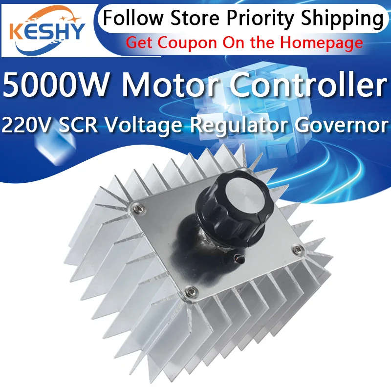 220V 5000W Power Supply SCR Voltage Regulator Motor Speed Controller Light Dimming Dimmers Thermostat Speed Regulator Governor
220V 5000W Power Supply SCR Voltage Regulator Motor Speed Controller Light Dimming Dimmers Thermostat Speed Regulator Governor