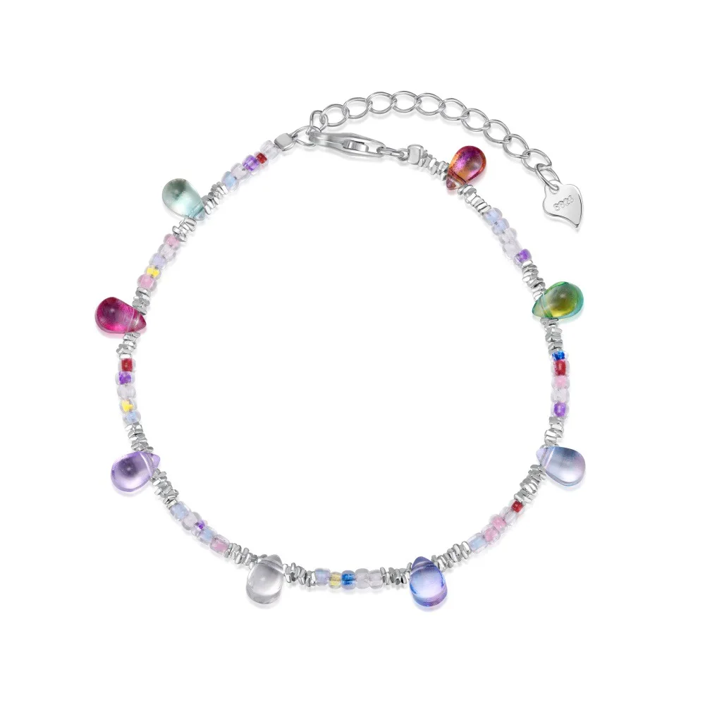 CCFJOYAS High Quality 925 Sterling Silver Dopamine Water Drop Glass Broken Silver Sweet Bracelet for Women Best Gift for Friend
CCFJOYAS High Quality 925 Sterling Silver Dopamine Water Drop Glass Broken Silver Sweet Bracelet for Women Best Gift for Friend