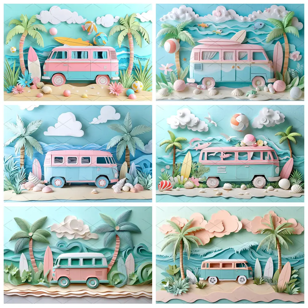 Summer Seaside Dessert Truck Photography Backdrop Palm Trees Surfboard Seashell Blue Sea Background Kids Cake Smash Photo Studio
Summer Seaside Dessert Truck Photography Backdrop Palm Trees Surfboard Seashell Blue Sea Background Kids Cake Smash Photo Studio