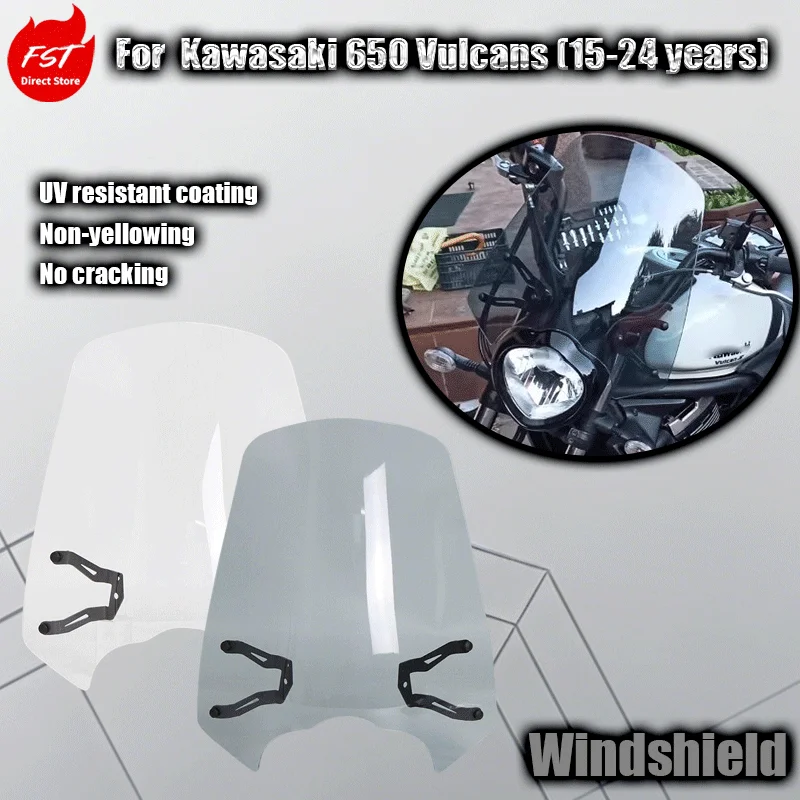 For Kawasaki 650 Vulcan windshield made of PC material 15-24 years warranty
For Kawasaki 650 Vulcan windshield made of PC material 15-24 years warranty