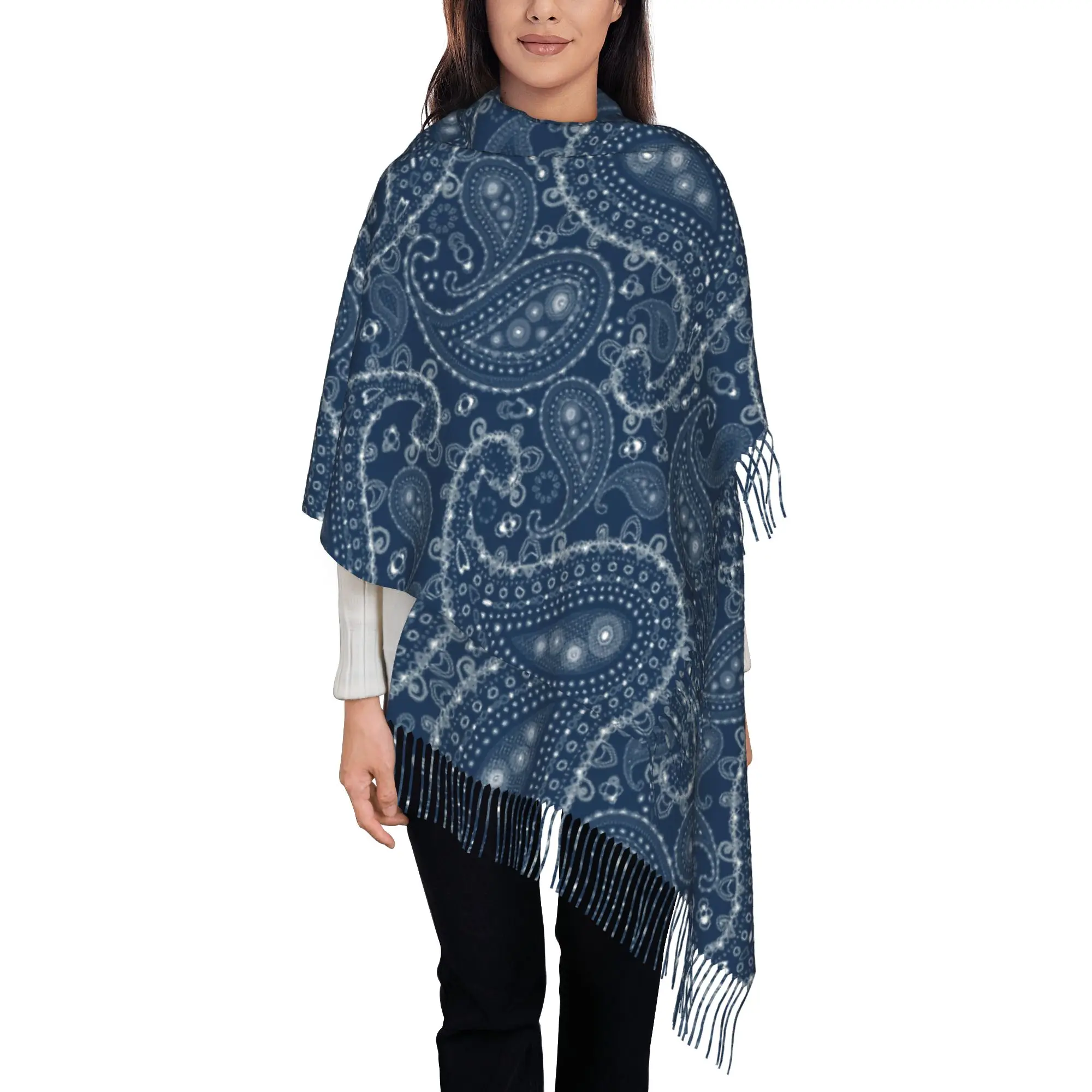 Custom Pretty Bohemian Art Paisley Tassel Scarf Women Soft Shawl Wrap Lady Winter Scarves
Custom Pretty Bohemian Art Paisley Tassel Scarf Women Soft Shawl Wrap Lady Winter Scarves