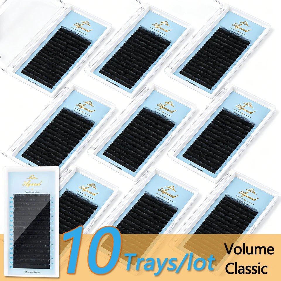 AGUUD 10 Cases Lashes Wholesale Individual Eyelash Extensions Supplies B Curl Russian Volume Lash 0.03-0.20mm Classic False Lash
AGUUD 10 Cases Lashes Wholesale Individual Eyelash Extensions Supplies B Curl Russian Volume Lash 0.03-0.20mm Classic False Lash