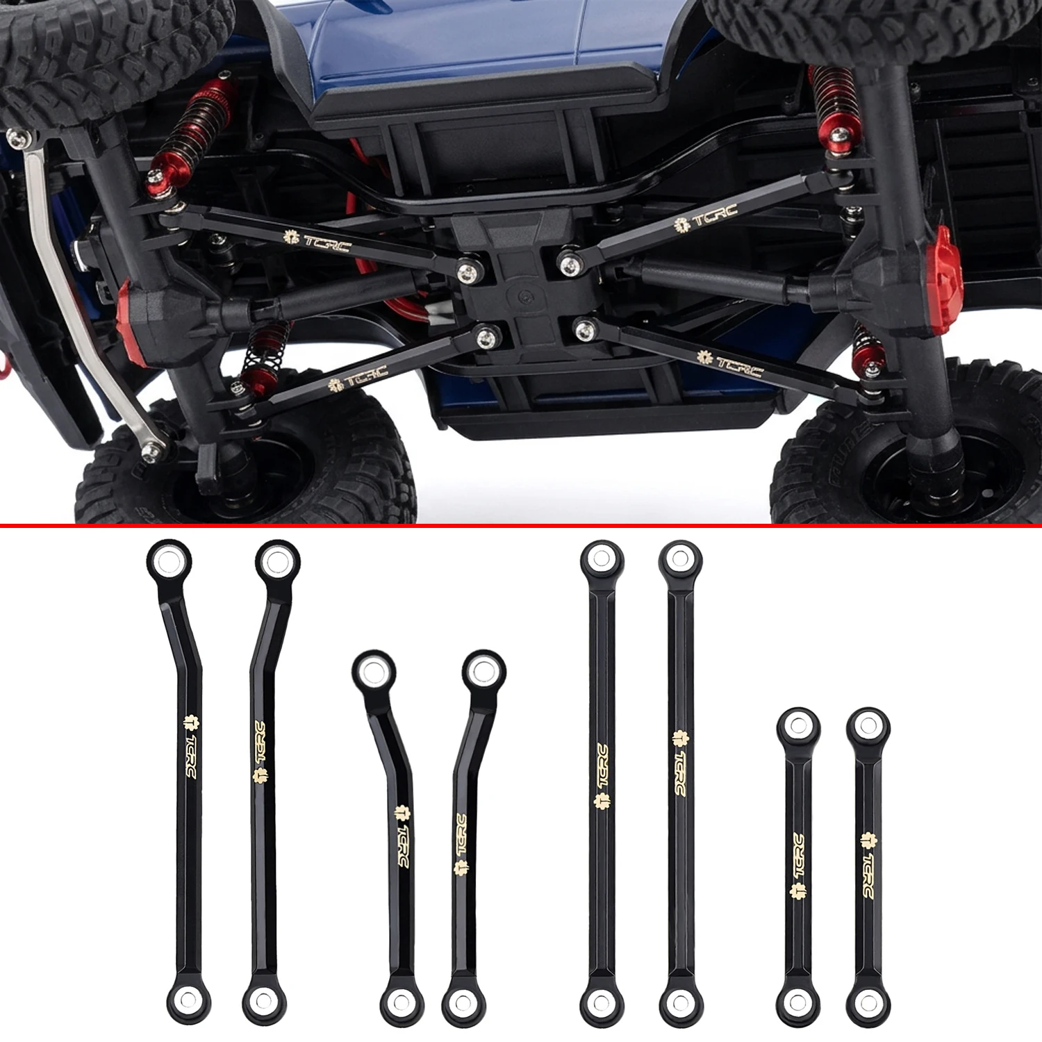 TCRC Brass High Clearance Chassis Links Set for 1/18 TRX4M Defender Bronco Crawler Truck
TCRC Brass High Clearance Chassis Links Set for 1/18 TRX4M Defender Bronco Crawler Truck