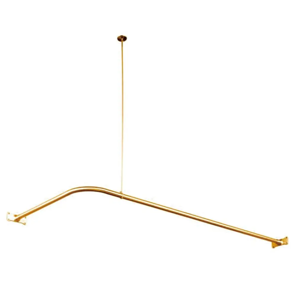 L-Shaped Shower Curtain Rod, Brass Construction, Polished Finish
L-Shaped Shower Curtain Rod, Brass Construction, Polished Finish