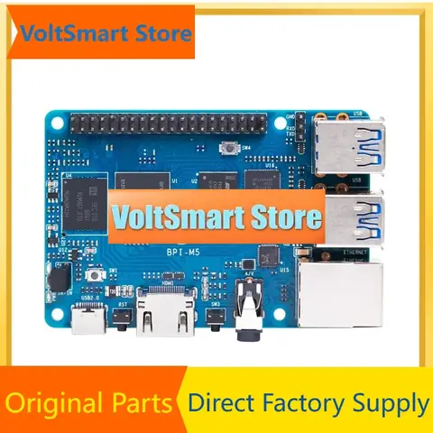 VoltSBanana PI BPI-M5 SET With Case Power Amlogic S905X3 Quad Core A-RM Mali G31 4GB LPDDR4 RAM 16GB EMMC Flash Support Linux De