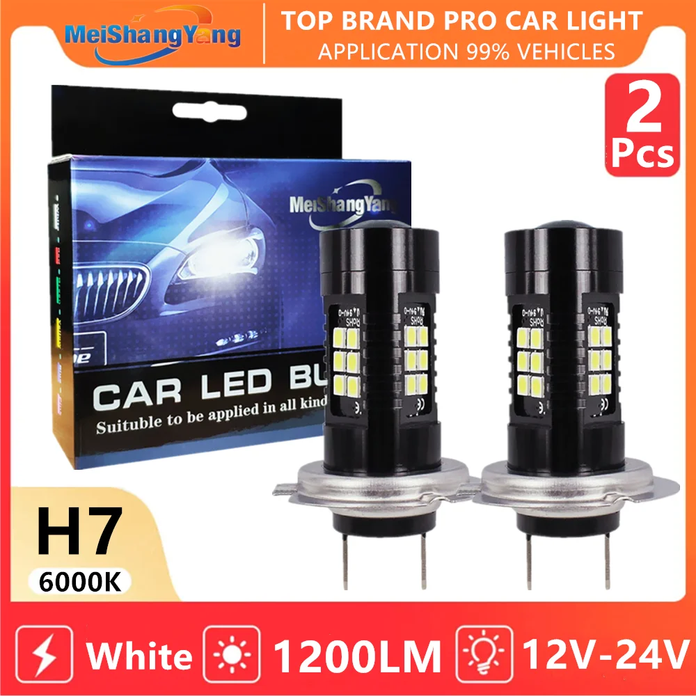 2pcs 1200Lm H7 LED Car Lights Auto LED Bulbs 21SMD 3030 White Running Lights Fog Light 6000K 12V-24V Driving Lamps C314
2pcs 1200Lm H7 LED Car Lights Auto LED Bulbs 21SMD 3030 White Running Lights Fog Light 6000K 12V-24V Driving Lamps C314