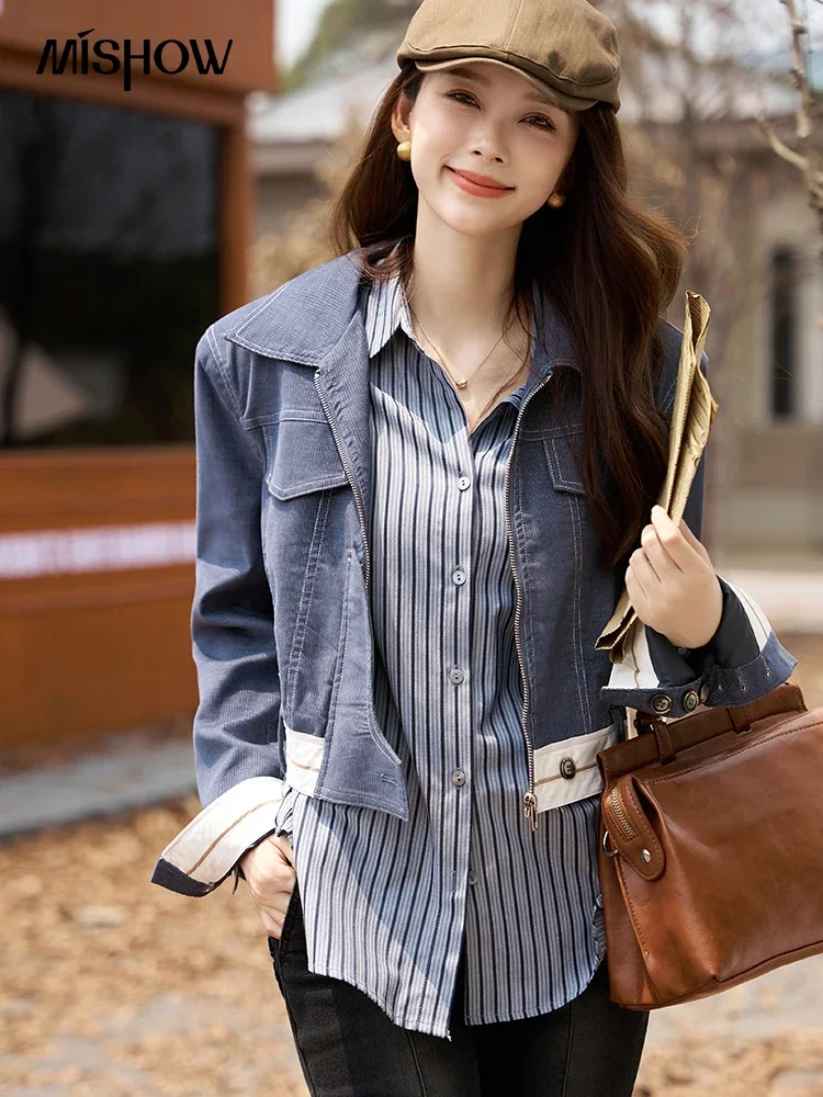 MISHOW Thin Corduroy Short Jacket 2023 Autumn Versatile Patchwork Top Pockets Streetwear Turn-down Collar Zipper Coat MXC41W0055
MISHOW Thin Corduroy Short Jacket 2023 Autumn Versatile Patchwork Top Pockets Streetwear Turn-down Collar Zipper Coat MXC41W0055