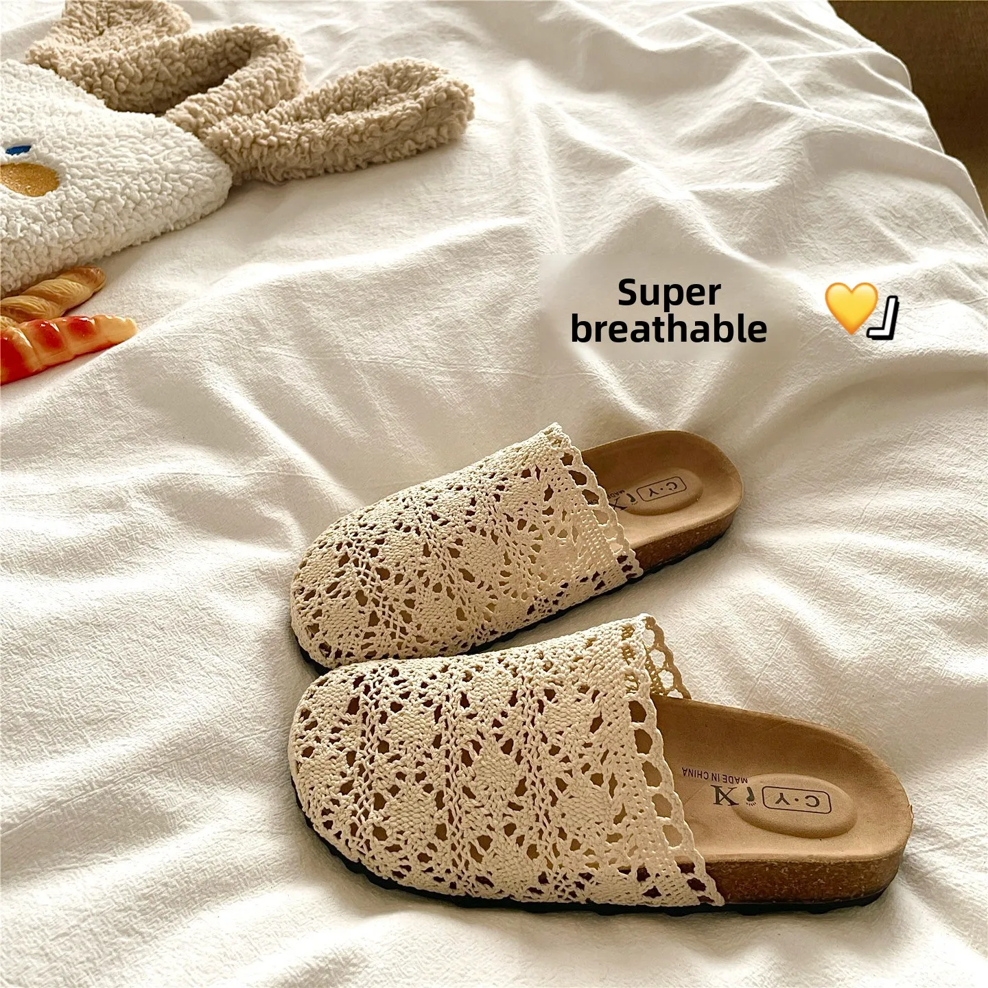 Breathable Mesh Hollow out Women's Summer Thick Heel Semi-Slipper Sandals Korean Style Foot Covering Slippers Trendy Slip-On
Breathable Mesh Hollow out Women's Summer Thick Heel Semi-Slipper Sandals Korean Style Foot Covering Slippers Trendy Slip-On
