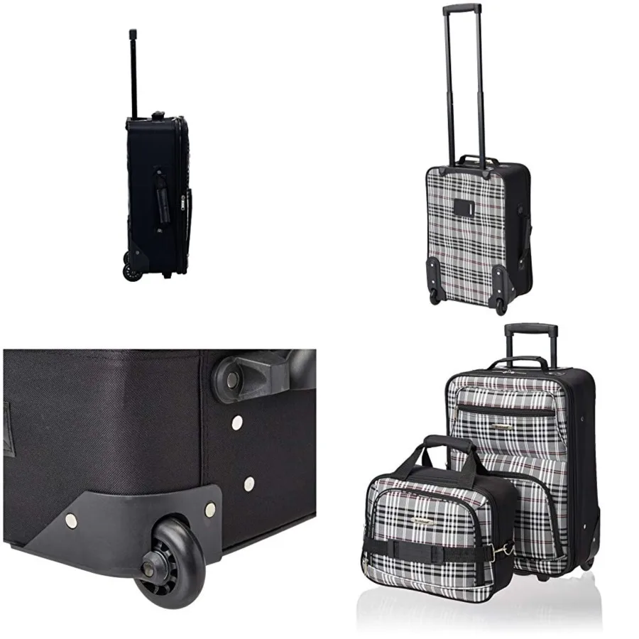 Fashion Softside Luggage Set, Expandable, 14" Tote/19" Upright
Fashion Softside Luggage Set, Expandable, 14" Tote/19" Upright