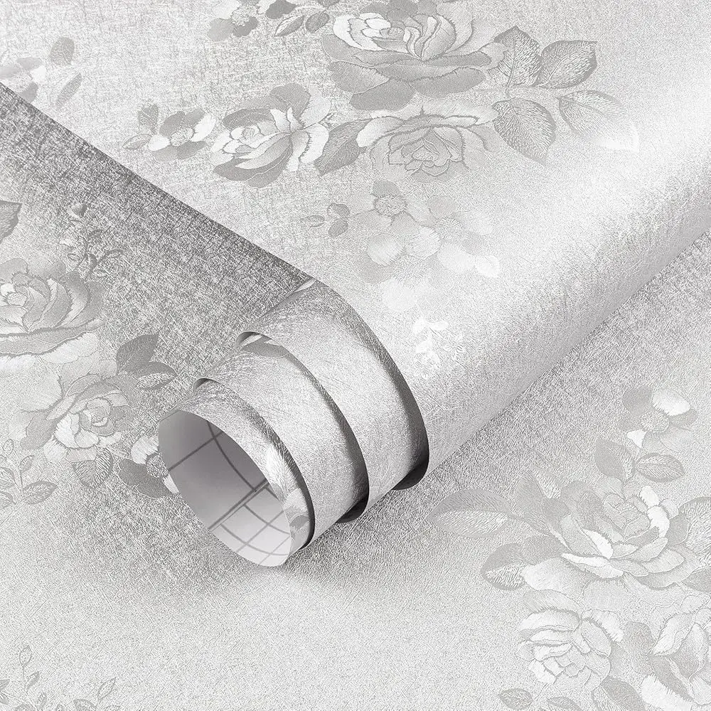 Silver Grey Wallpaper Peel And Sti Silk Floral Wallpaper For Bedroom Removable Grey Contact Paper Self Adhesive Textured Emed
Silver Grey Wallpaper Peel And Sti Silk Floral Wallpaper For Bedroom Removable Grey Contact Paper Self Adhesive Textured Emed