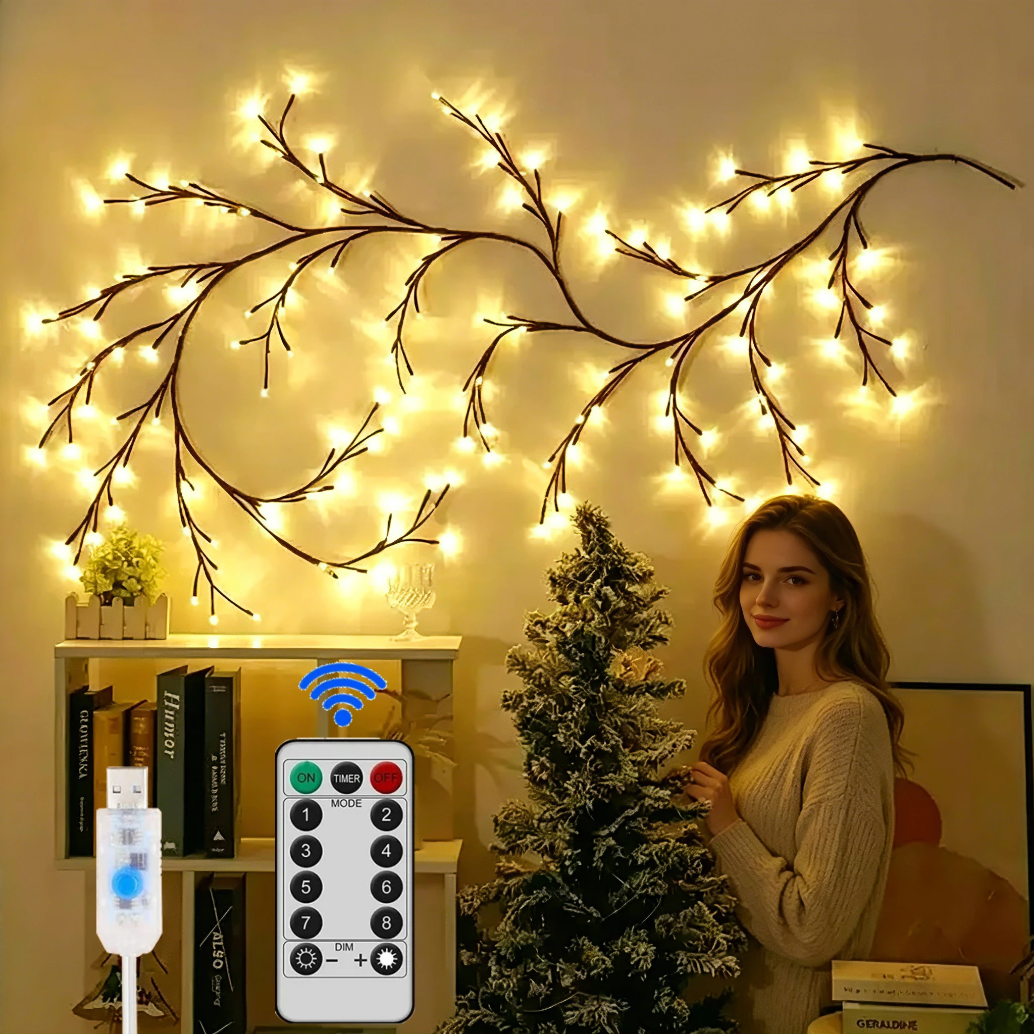 LED Bendable Willow Vine Lights 8Moeds Rattan Tree Decorative Light Night Light for Wall Bedroom Indoor Outdoor Christmas
LED Bendable Willow Vine Lights 8Moeds Rattan Tree Decorative Light Night Light for Wall Bedroom Indoor Outdoor Christmas