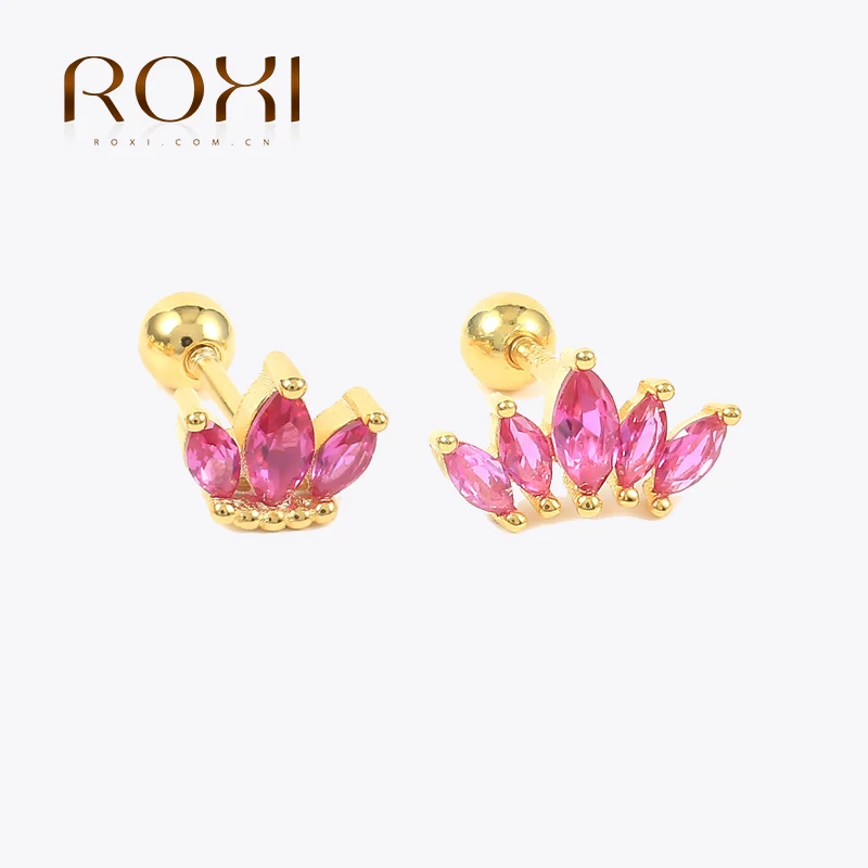 ROXI 925 Sterling Silver Rose Gold Color Stud Earrings for Women Small Piercing Earring Zircon Crystal Earings Fine Jewelry Gift
ROXI 925 Sterling Silver Rose Gold Color Stud Earrings for Women Small Piercing Earring Zircon Crystal Earings Fine Jewelry Gift
