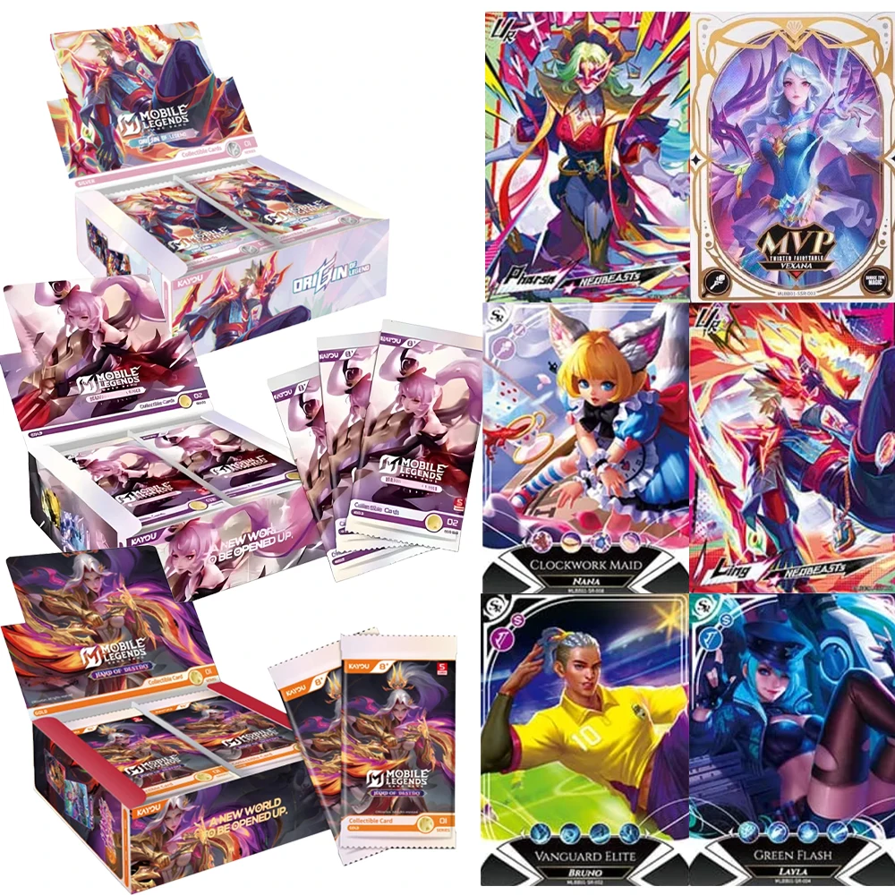 KAYOU X Mobile Legends Bang Bang Cards MLBB Official Licensed Collectible Cards Full Box Game Peripheral Gift Toys
KAYOU X Mobile Legends Bang Bang Cards MLBB Official Licensed Collectible Cards Full Box Game Peripheral Gift Toys