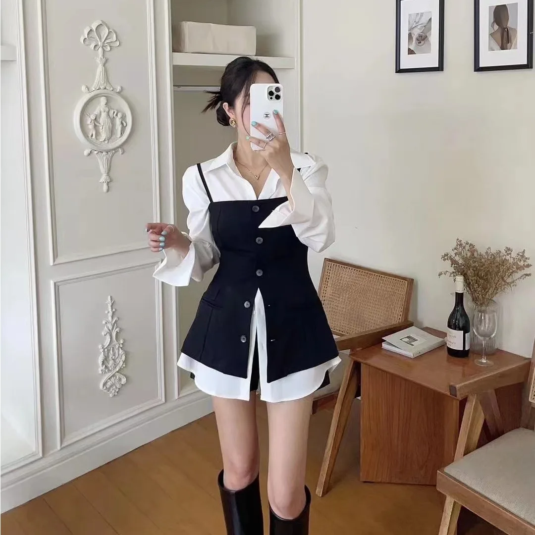 Heben Style Long Sleeve Shirt Dress Two-Piece Set Design Sensation Market Casual Wear for Women Autumn Spring Season
Heben Style Long Sleeve Shirt Dress Two-Piece Set Design Sensation Market Casual Wear for Women Autumn Spring Season