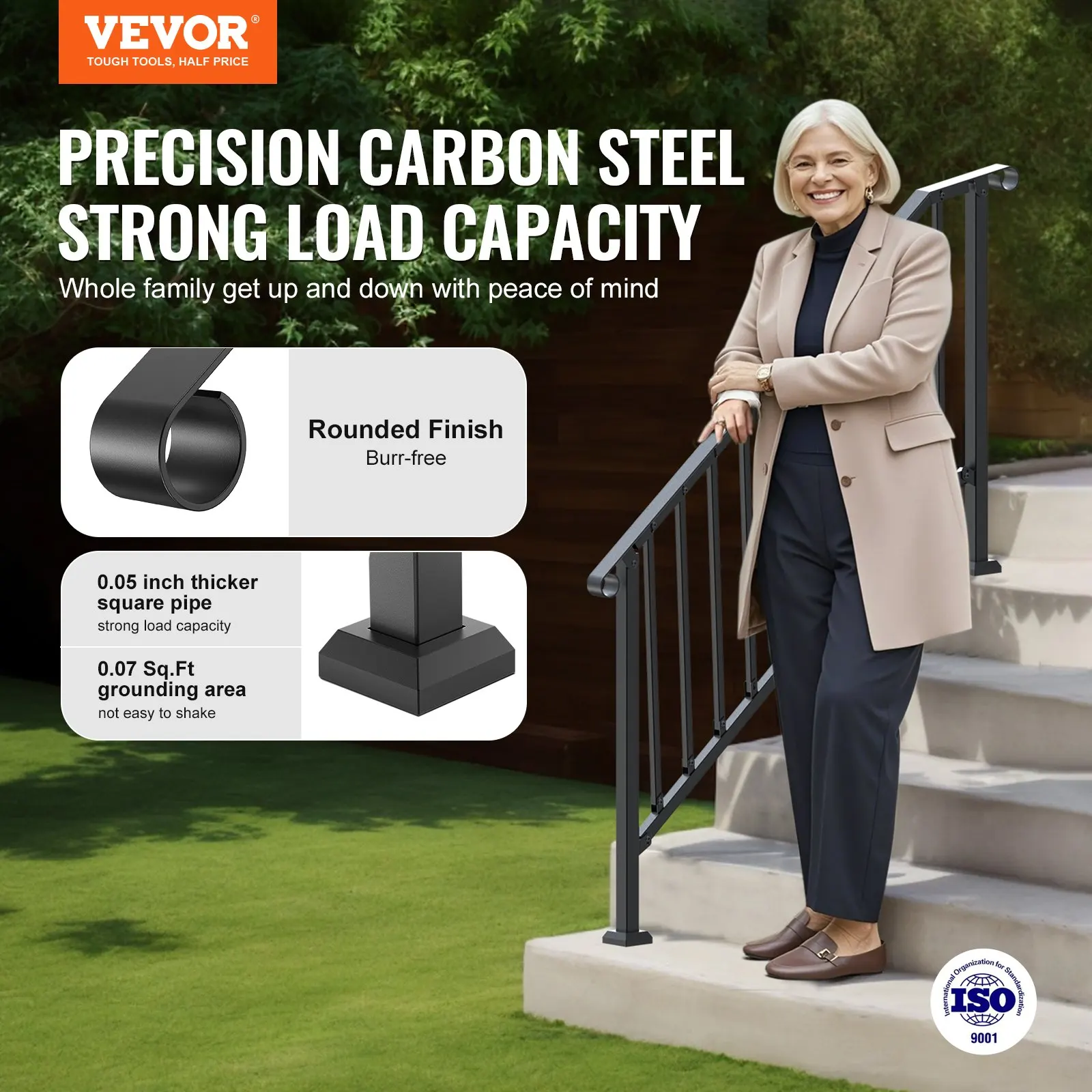 5-6 Step Handrails For Outdoor For Seniors Porch Deck Black Retro Arch
5-6 Step Handrails For Outdoor For Seniors Porch Deck Black Retro Arch