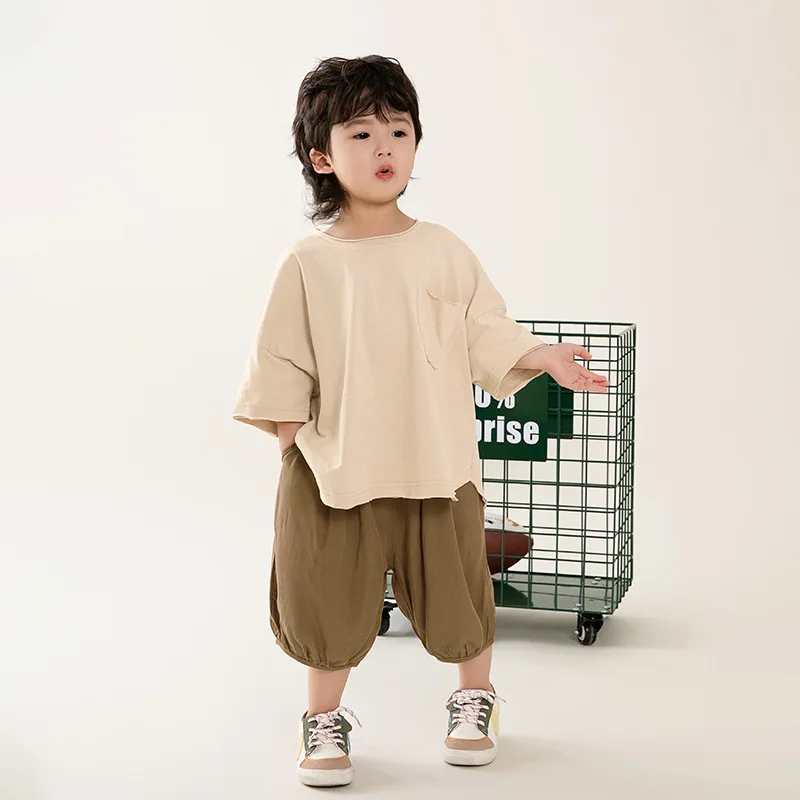 Baby Boys Top Children Short Sleeve T-shirt Children Summer New Korean Wind Children Raw Edge Solid Color Half-sleeve Tops
Baby Boys Top Children Short Sleeve T-shirt Children Summer New Korean Wind Children Raw Edge Solid Color Half-sleeve Tops