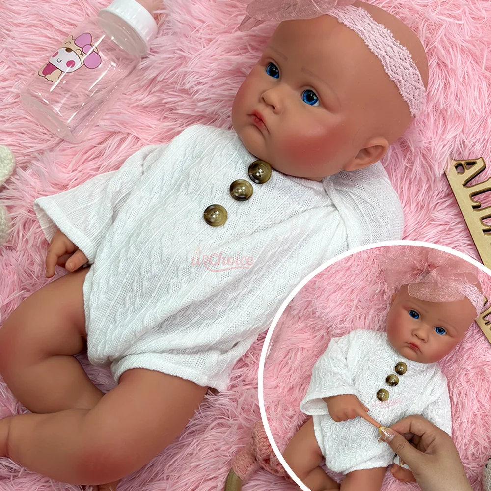 Exquisite 18" Realistic Reborn Baby Girl Blue Eyes Hand Painted Silicone Reborn Doll Weighted Soft Newborn For Birthday Gift
Exquisite 18" Realistic Reborn Baby Girl Blue Eyes Hand Painted Silicone Reborn Doll Weighted Soft Newborn For Birthday Gift
