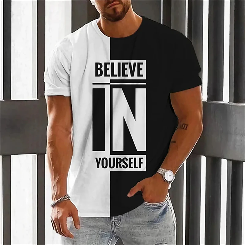 Summer Color Block Letter Print Men's T Shirt Daily Round Neck Short Sleeve Male Tops Unisex Oversized Tees Men Clothing 4XL
Summer Color Block Letter Print Men's T Shirt Daily Round Neck Short Sleeve Male Tops Unisex Oversized Tees Men Clothing 4XL