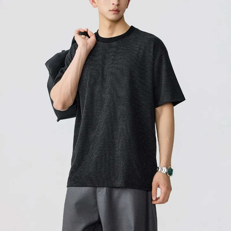 Short-sleeved T-shirt Men's Old Money Style Solid Color Loose Top 2026 Summer New Round Neck Inner
Short-sleeved T-shirt Men's Old Money Style Solid Color Loose Top 2026 Summer New Round Neck Inner
