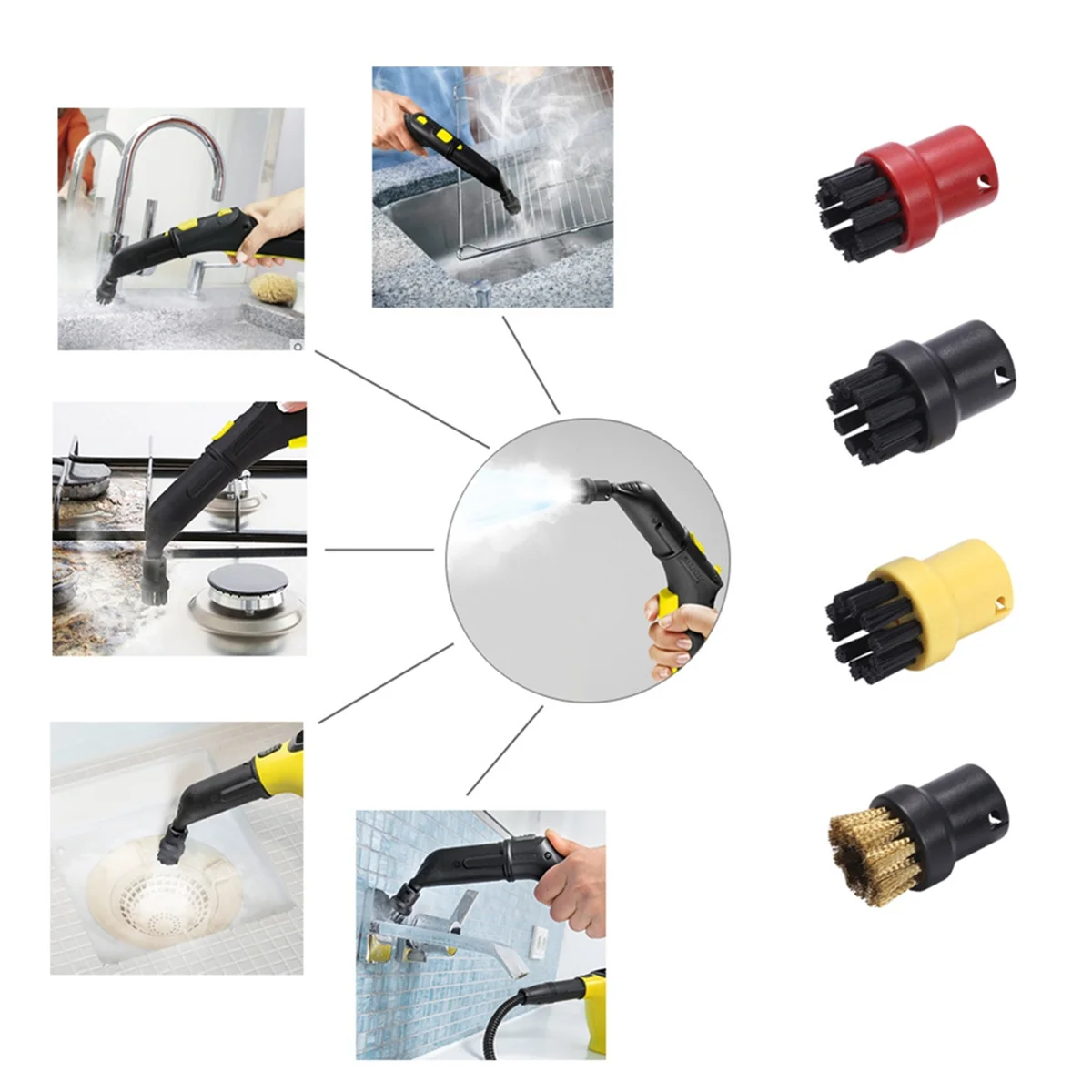 BFYLE для Karcher SC1 SC2 SC3 SC4 SC5 SC7 Запасная часть пароочистителя Щетка-насадка для удаления коротких пятен Маленький набор Т-образных щеток
BFYLE для Karcher SC1 SC2 SC3 SC4 SC5 SC7 Запасная часть пароочистителя Щетка-насадка для удаления коротких пятен Маленький набор Т-образных щеток