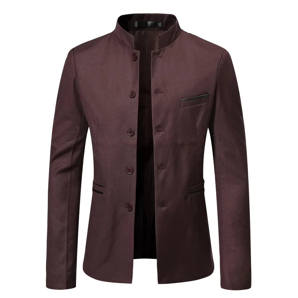 Europe and The United States Solid Color Slim-fit MAO Suit, Men's Autumn and Winter New Fashion Casual Stand Collar Suit
Europe and The United States Solid Color Slim-fit MAO Suit, Men's Autumn and Winter New Fashion Casual Stand Collar Suit