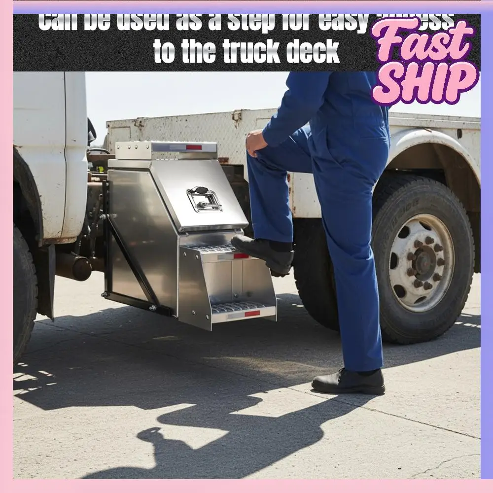 Semi-Truck Step Tool Box 12/23 Inch Semi Truck Tool Box with T-Handle Latch Lock Fit for Peterbilt Kenworth & More
Semi-Truck Step Tool Box 12/23 Inch Semi Truck Tool Box with T-Handle Latch Lock Fit for Peterbilt Kenworth & More