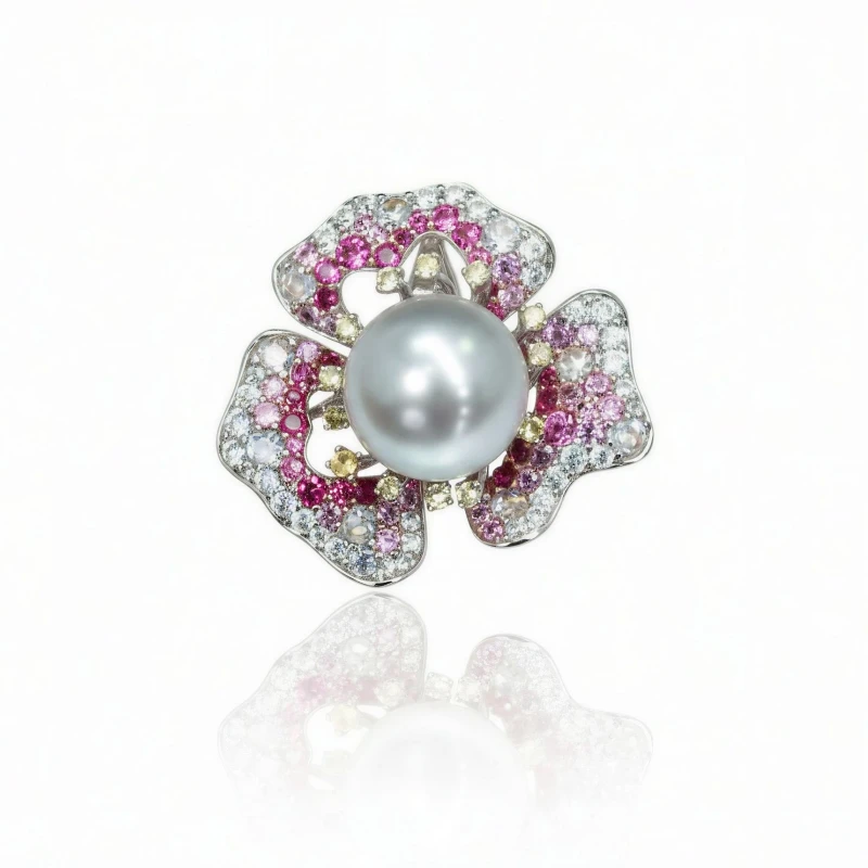 Bellux 925 Silver Real Gold Plated Synthetic Zircon Ring 12mm White Pearl Romantic Pink Flower Rings for Women
Bellux 925 Silver Real Gold Plated Synthetic Zircon Ring 12mm White Pearl Romantic Pink Flower Rings for Women