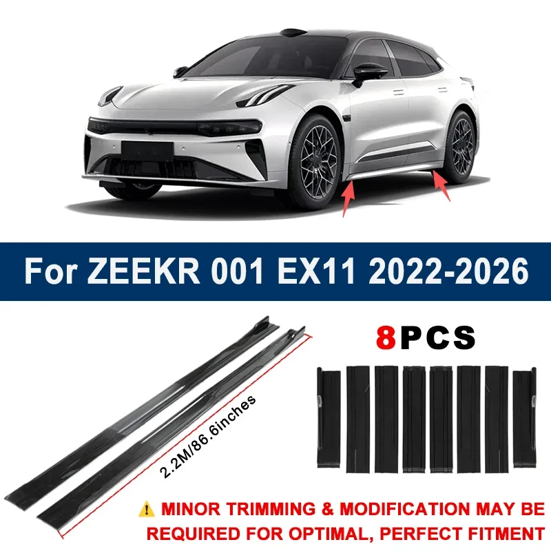 Aerodynamic 2.2m Sectional Side Skirt Extension Lips Racing Side Spoiler For ZEEKR 001 EX11 2022-2026 2023 Sport Upgrade Kit
Aerodynamic 2.2m Sectional Side Skirt Extension Lips Racing Side Spoiler For ZEEKR 001 EX11 2022-2026 2023 Sport Upgrade Kit