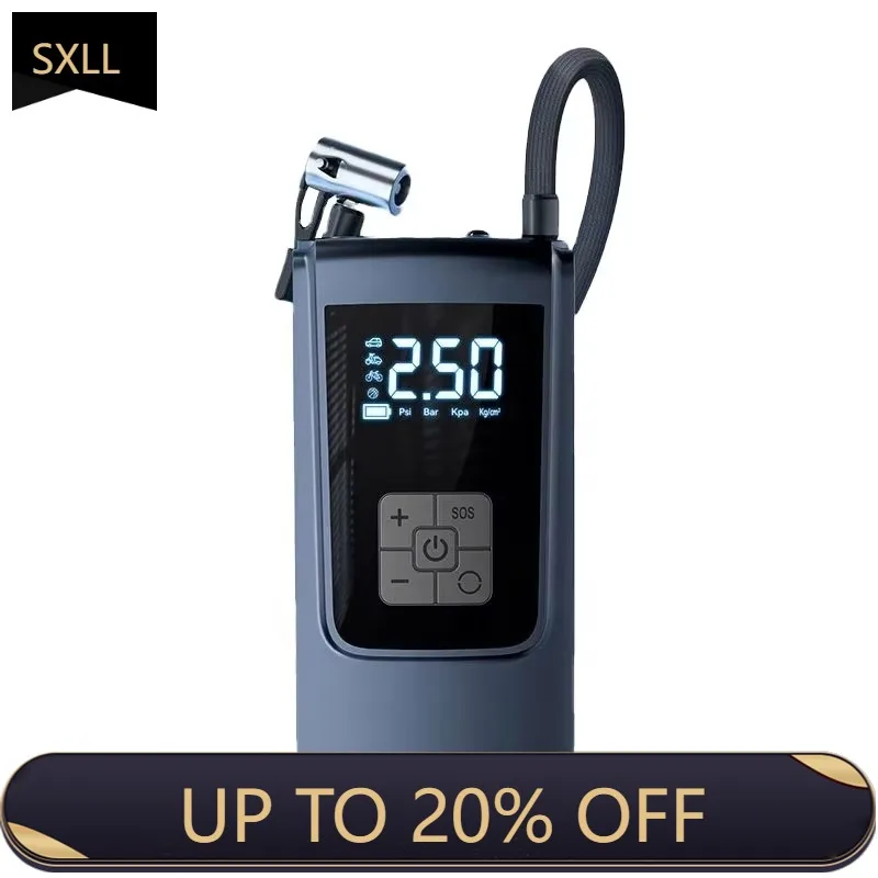 SXLL Hot Sale 150psi Air Pump Intelligent Digital Display Car Bicycle Ball Mini Portable Electric Pump Cylinder
SXLL Hot Sale 150psi Air Pump Intelligent Digital Display Car Bicycle Ball Mini Portable Electric Pump Cylinder