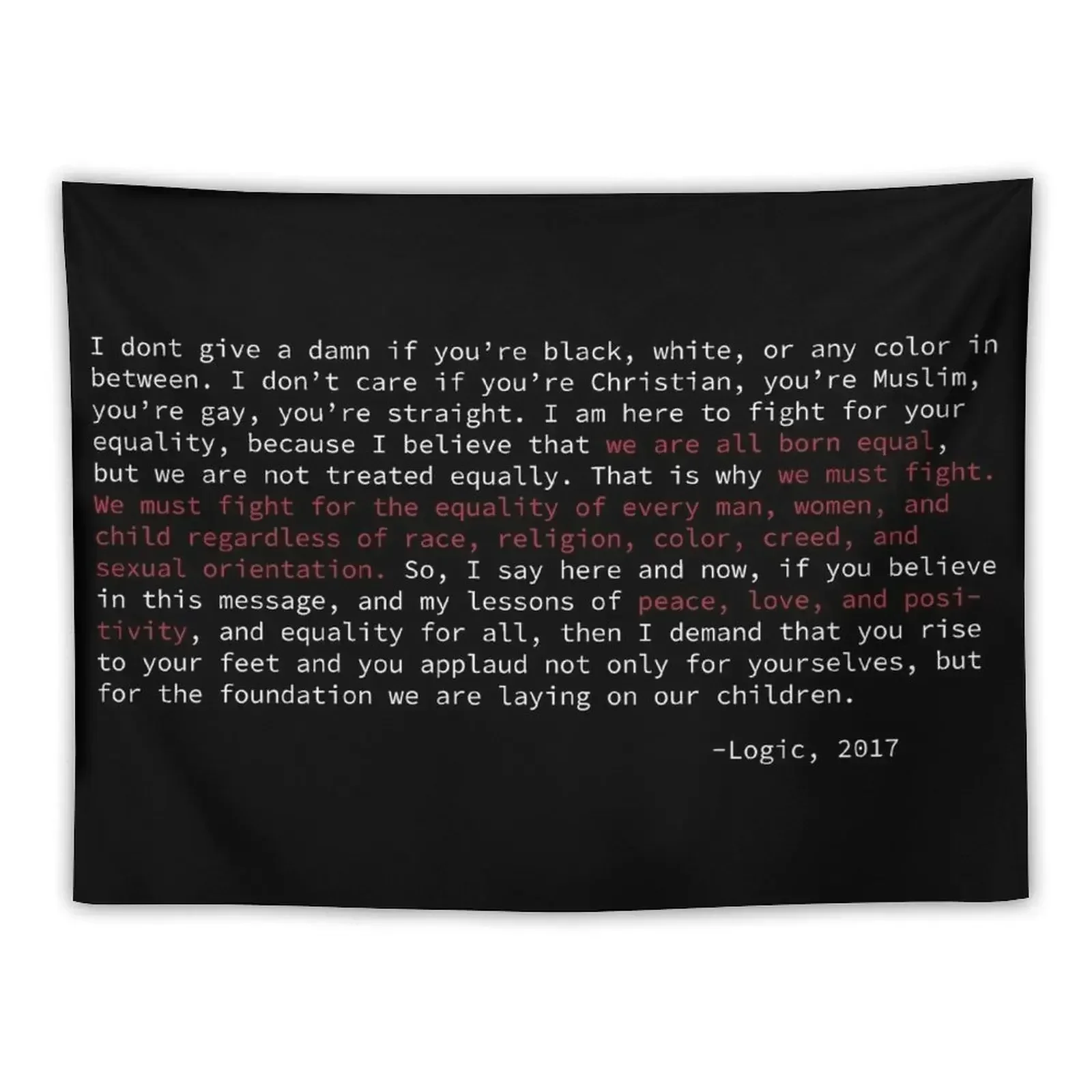 Logic's speech at the 2017 mtv vmas Tapestry For Bedroom Carpet On The Wall Tapestry
Logic's speech at the 2017 mtv vmas Tapestry For Bedroom Carpet On The Wall Tapestry