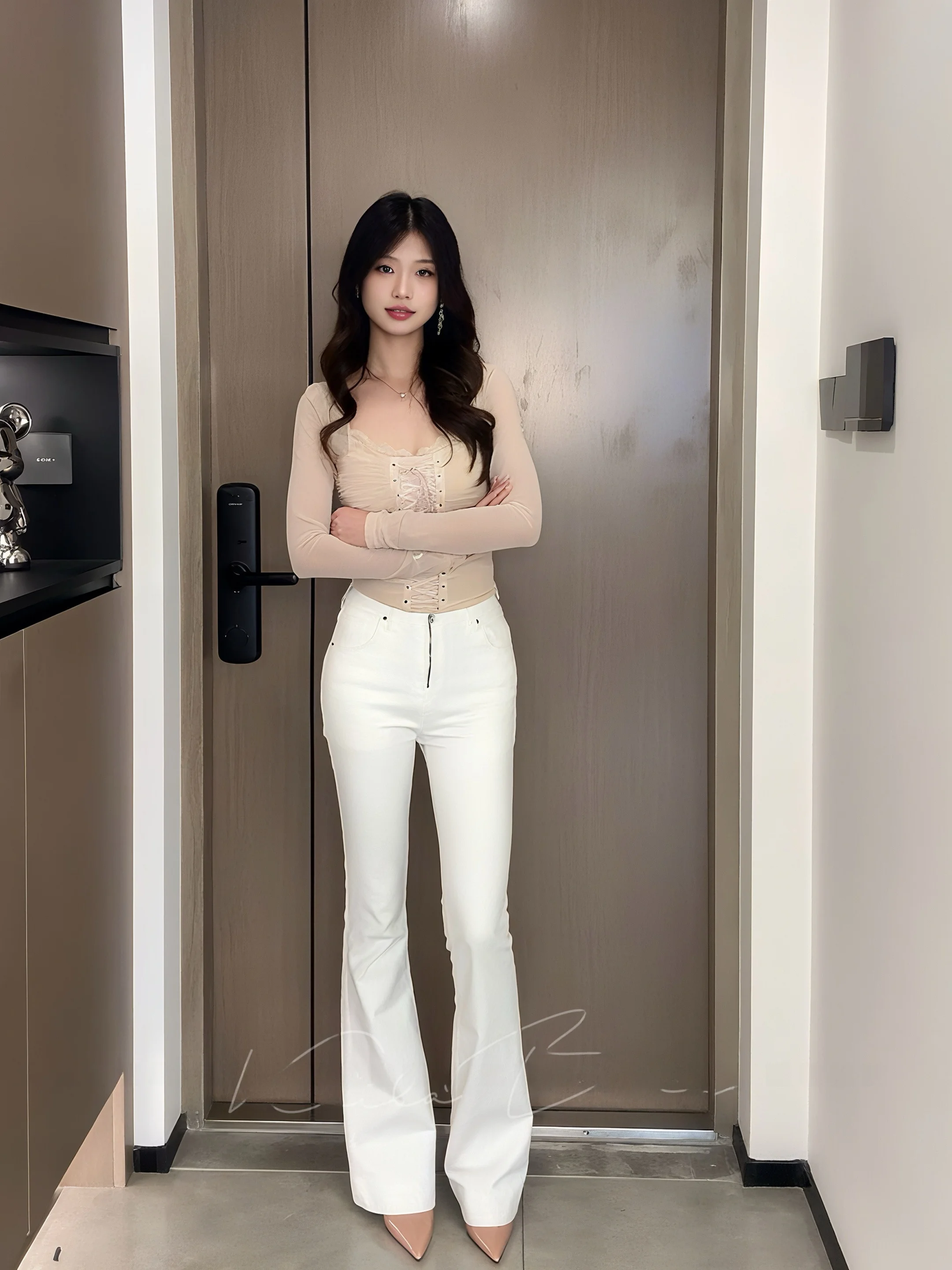 Faionable Fce Lined Flared Jeans High Waist Slim Fit Women's Winter High Elastici Cotton Stretch Denim Zipper Closure
Faionable Fce Lined Flared Jeans High Waist Slim Fit Women's Winter High Elastici Cotton Stretch Denim Zipper Closure