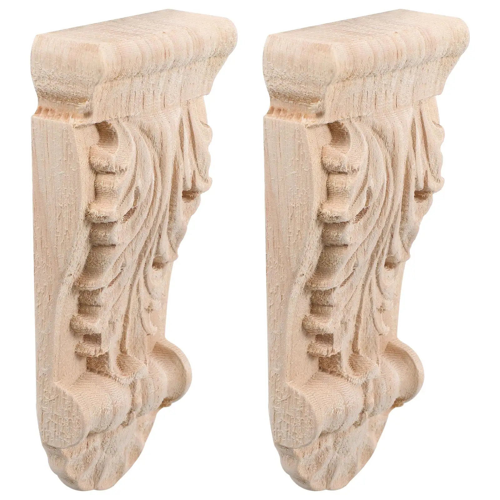 2 Pcs Wooden Roman Column Decorative Carved Wood Appliques Furniture Corner Moulding Vintage Bracket Hardware
2 Pcs Wooden Roman Column Decorative Carved Wood Appliques Furniture Corner Moulding Vintage Bracket Hardware
