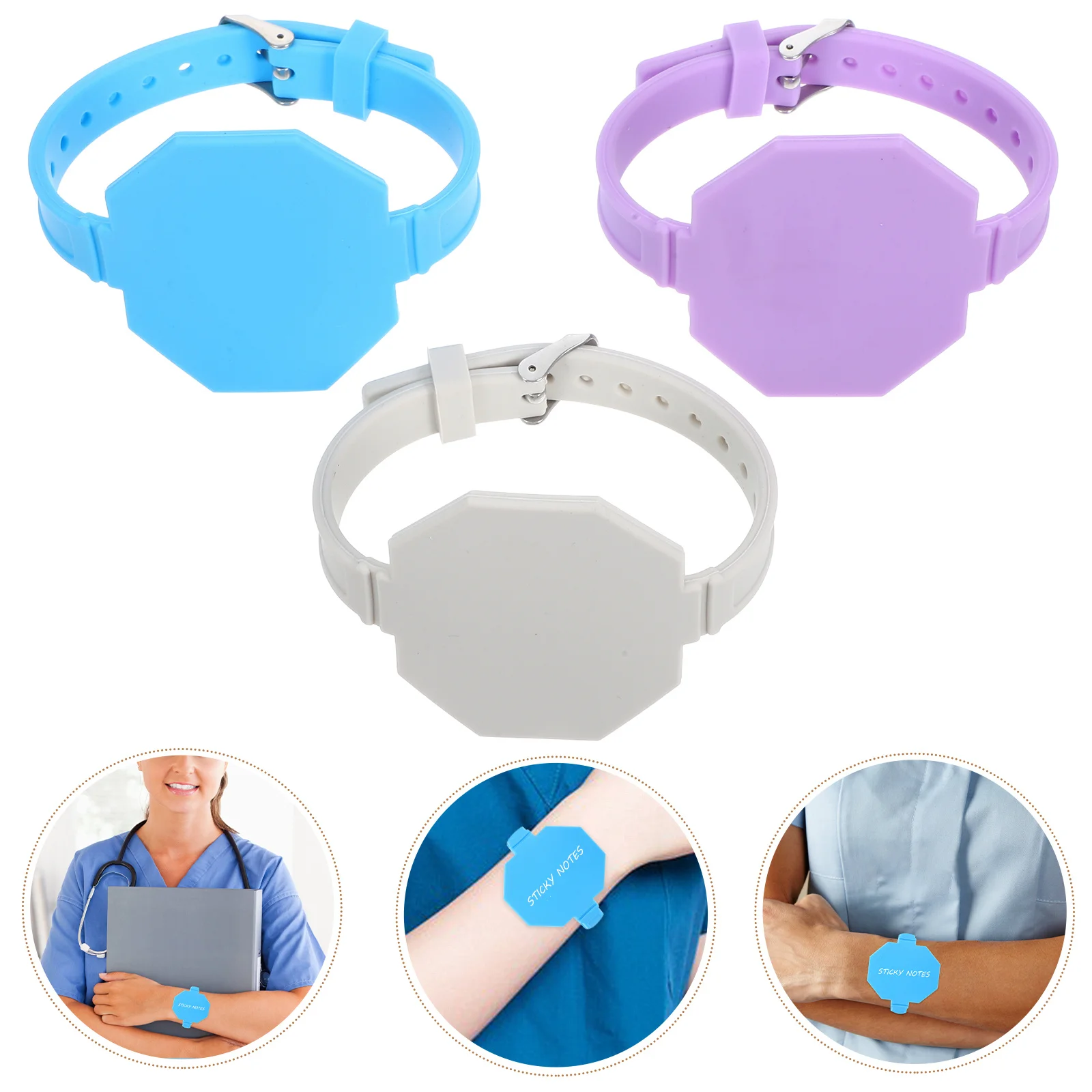 3pcs Reusable Erasable Memo Wristbands Silicone Slap Bracelet Writable Notepad Reminder Task List Organizer Nurse Daily
3pcs Reusable Erasable Memo Wristbands Silicone Slap Bracelet Writable Notepad Reminder Task List Organizer Nurse Daily