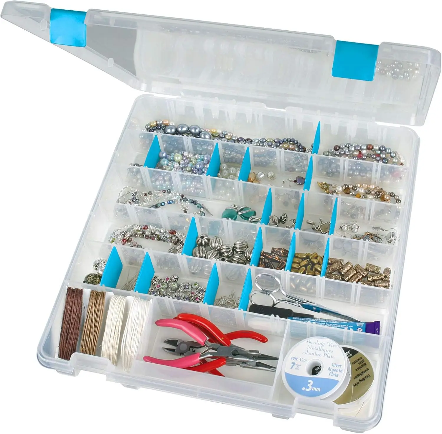 8-Compartment Jewelry Organizer Case with Anti-Tarnish Dividers, Clear Plastic Storage Box for Silver & Gold, 15.25x15x2 in
8-Compartment Jewelry Organizer Case with Anti-Tarnish Dividers, Clear Plastic Storage Box for Silver & Gold, 15.25x15x2 in