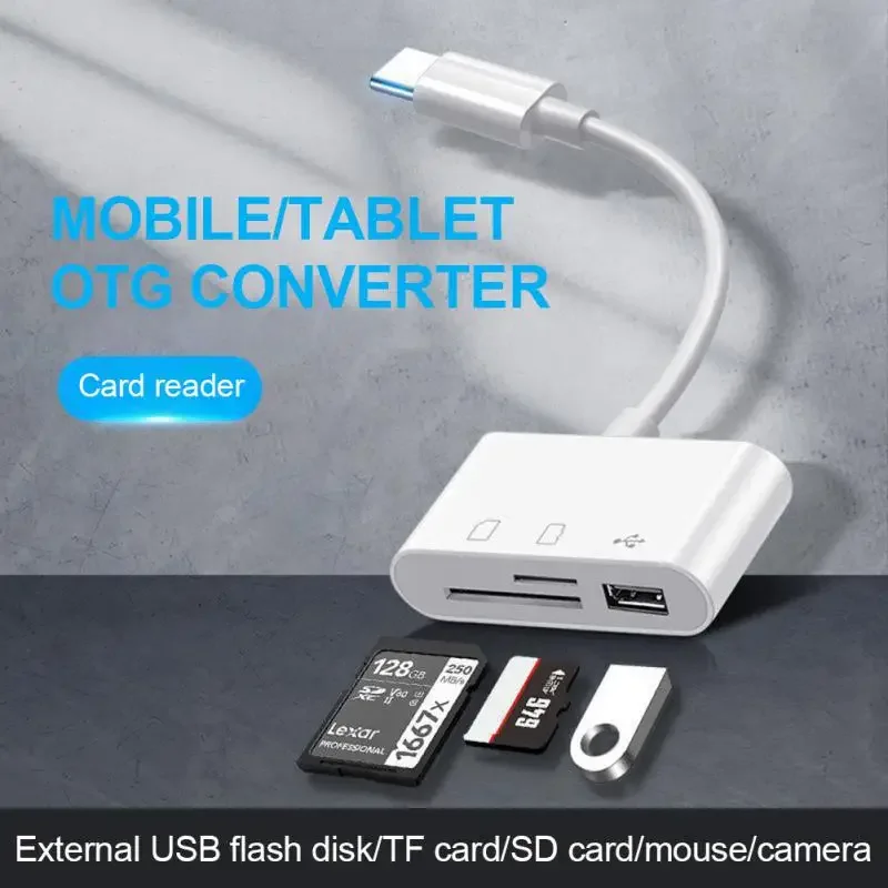 RYRA 3 In 1 Multi Port Hub Converter Type-C To USB A OTG Adapter TF SD Memory Card Reader For Iphone Android And Laptop
RYRA 3 In 1 Multi Port Hub Converter Type-C To USB A OTG Adapter TF SD Memory Card Reader For Iphone Android And Laptop