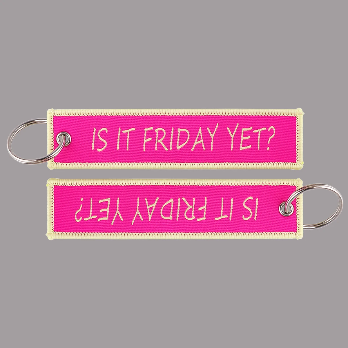1PCS Is It Friday Yes Quotatio Embroidery Keychain for Motorcycles Cars Key Fobs Holder Key Tag Key Ring Backpack Accessories
1PCS Is It Friday Yes Quotatio Embroidery Keychain for Motorcycles Cars Key Fobs Holder Key Tag Key Ring Backpack Accessories