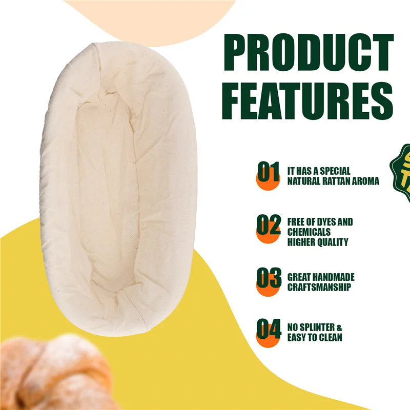 A04G-Banneton Proofing Basket Set - Artisan Sourdough Bread Bakery Basket,Dough Scraper/Cutter & Brotform Cloth Liner
A04G-Banneton Proofing Basket Set - Artisan Sourdough Bread Bakery Basket,Dough Scraper/Cutter & Brotform Cloth Liner