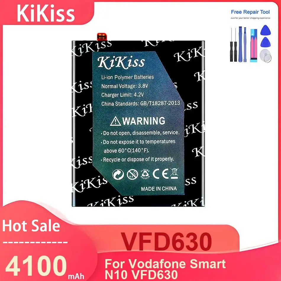 Аккумулятор для мобильного телефона KiKiss для Vodafone Smart N10 VFD630, VFD630, 4100 мАч
Аккумулятор для мобильного телефона KiKiss для Vodafone Smart N10 VFD630, VFD630, 4100 мАч