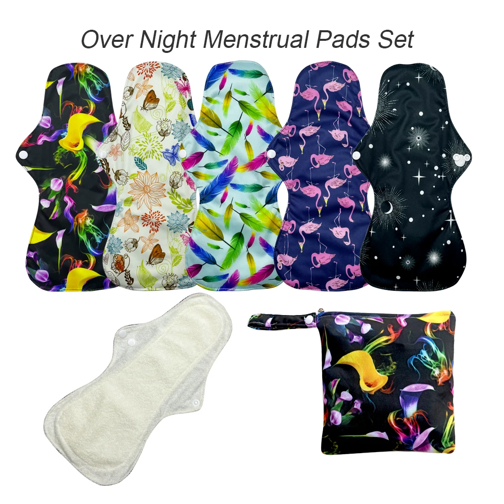 6PCS SET Soft Bamboo Postpartum Sanitary Napkins, Washable Menstrual Pads with Wet Bag, Breathable Mama Pads for Women Period
6PCS SET Soft Bamboo Postpartum Sanitary Napkins, Washable Menstrual Pads with Wet Bag, Breathable Mama Pads for Women Period