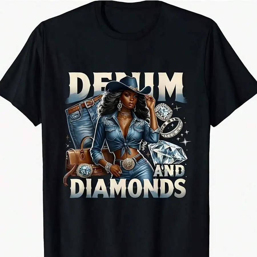 Denim And Diamonds Western Cowgirl Graphic Tee
Denim And Diamonds Western Cowgirl Graphic Tee