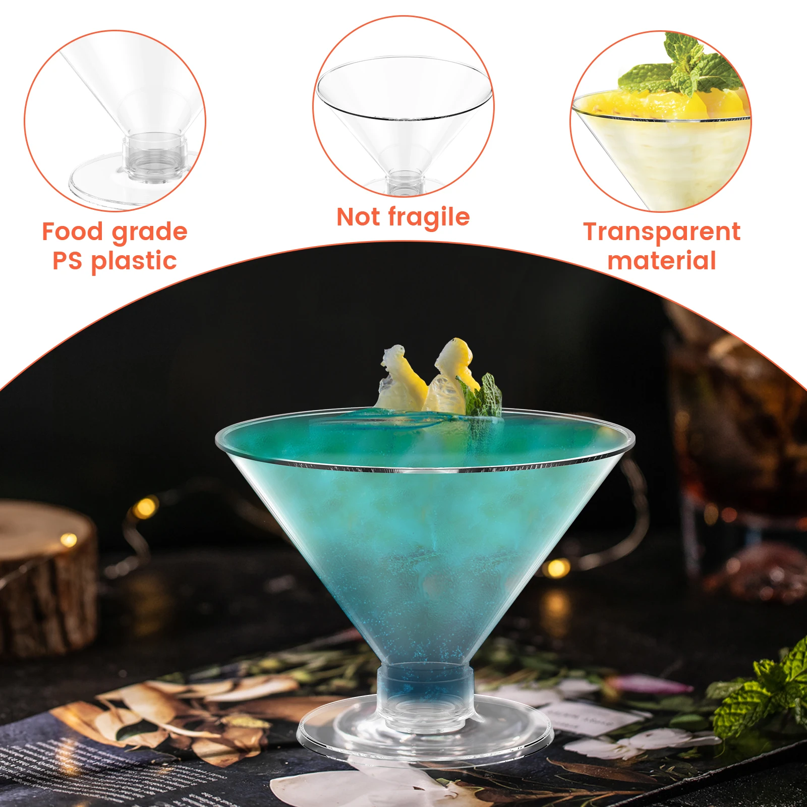 50Pcs Cocktail Glasses Goblet Cup Martini Glass Transparent Martini Cup Space Saving Mini Wine Glass Stackable Dessert Cup
50Pcs Cocktail Glasses Goblet Cup Martini Glass Transparent Martini Cup Space Saving Mini Wine Glass Stackable Dessert Cup