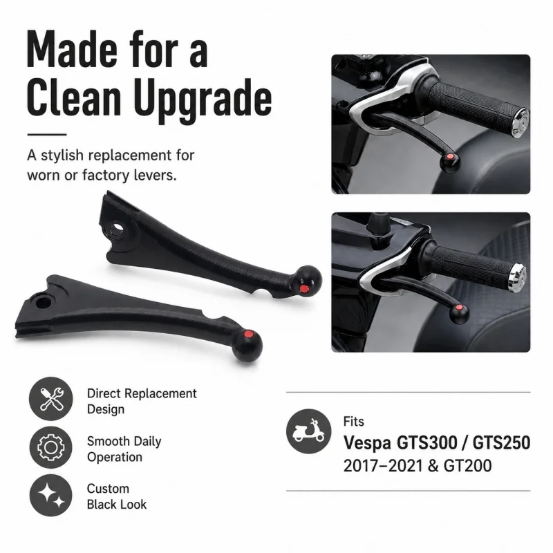 For Vespa GTS300/250 2017-2021 GT200 1 Pair CNC Aluminum Brake Clutch Levers Fit for GTS250 GTS300 2017-2021 GT200 Scooter Front
For Vespa GTS300/250 2017-2021 GT200 1 Pair CNC Aluminum Brake Clutch Levers Fit for GTS250 GTS300 2017-2021 GT200 Scooter Front