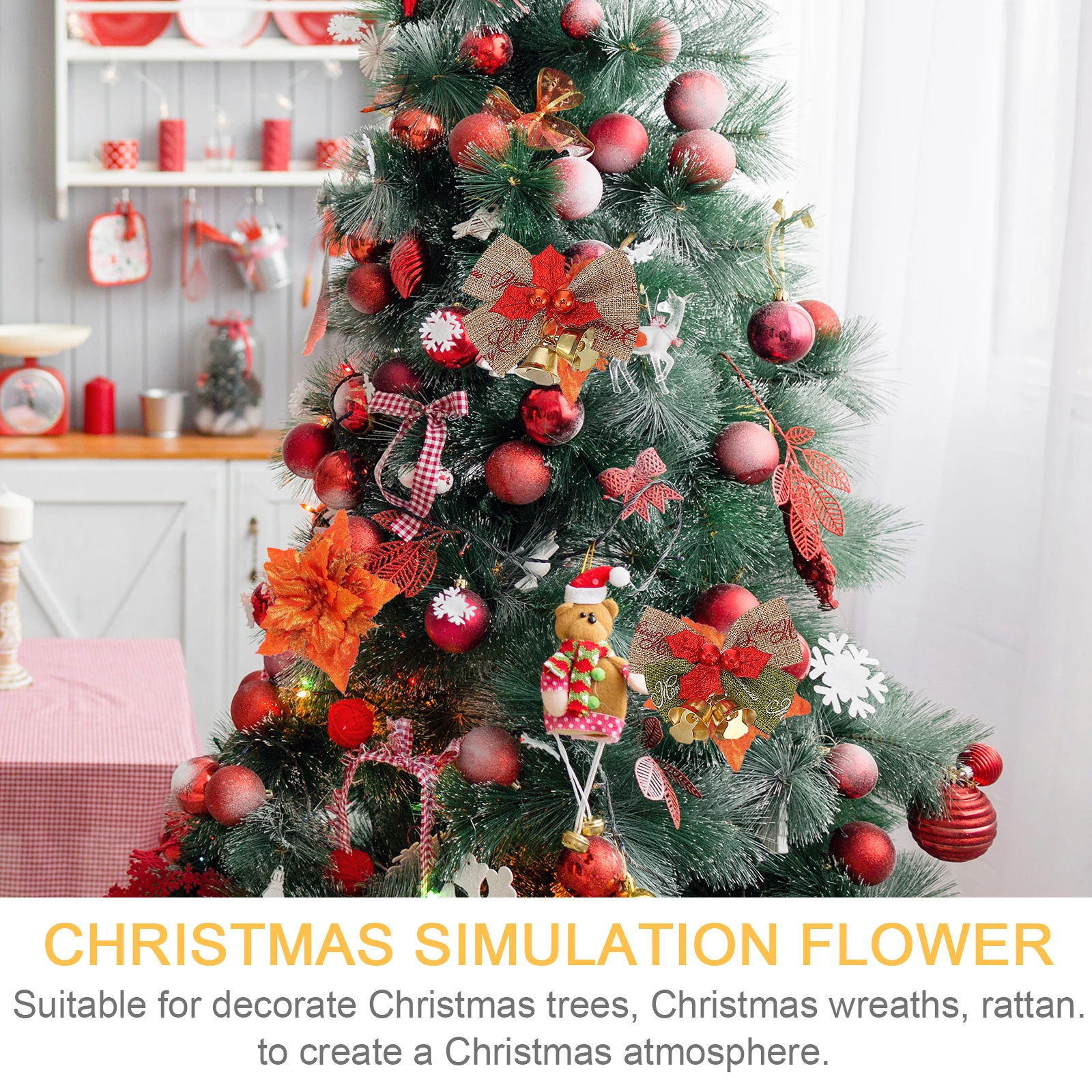 1Pcs Xmas Bow Decor Elegant Craftsmanship for Florist Hampers Baskets Wine Bottles Christmas Party Decorative Bows
1Pcs Xmas Bow Decor Elegant Craftsmanship for Florist Hampers Baskets Wine Bottles Christmas Party Decorative Bows