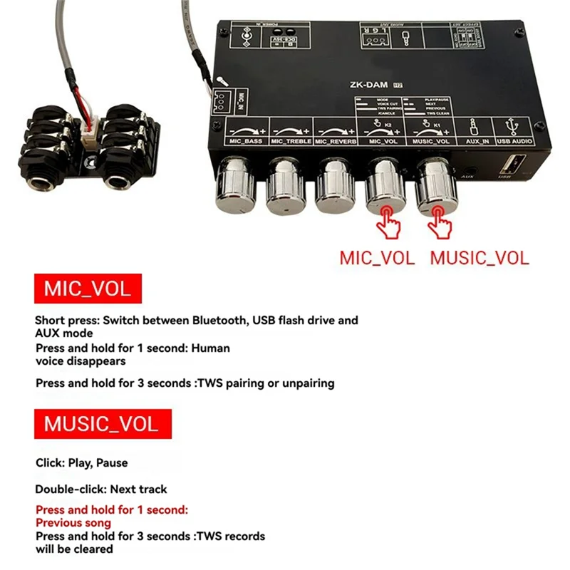 New-DAM H2 Karaoke Reverberation Board Isolated Low Noise Pre-Stage Effector Microphone Bluetooth USB Disk Decoder With Case
New-DAM H2 Karaoke Reverberation Board Isolated Low Noise Pre-Stage Effector Microphone Bluetooth USB Disk Decoder With Case