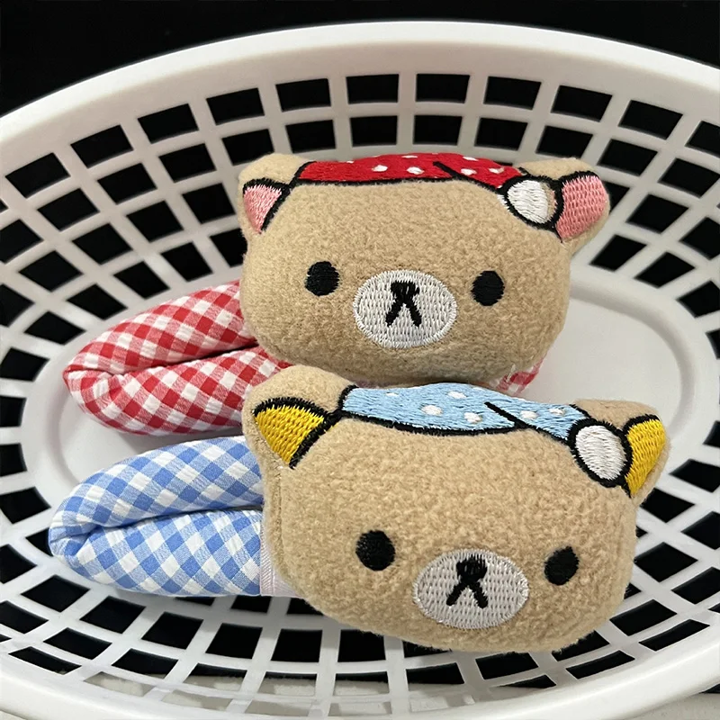 Cute Nightcap Rilakkuma Large Size Hairpin Cartoon Grid Little Bear BB Clip Student Sweet Headwear Anime Peripherals Gift Toy
Cute Nightcap Rilakkuma Large Size Hairpin Cartoon Grid Little Bear BB Clip Student Sweet Headwear Anime Peripherals Gift Toy