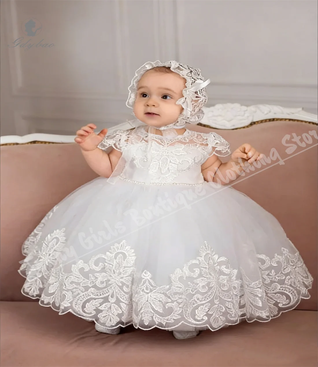 White Cute Baby Christening Gowns Lace Appliques Bows Girls Pearls Newborn Birthday First Communion Customizable Dresses
White Cute Baby Christening Gowns Lace Appliques Bows Girls Pearls Newborn Birthday First Communion Customizable Dresses