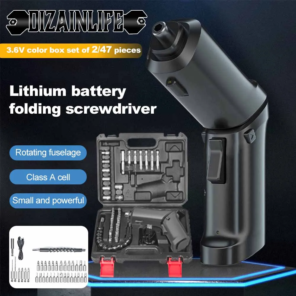 3.6V Cordless Electric Screwdriver Rechargeable Lithium Battery Mini Drill Power Tools Set Household Maintenance Repair
3.6V Cordless Electric Screwdriver Rechargeable Lithium Battery Mini Drill Power Tools Set Household Maintenance Repair
