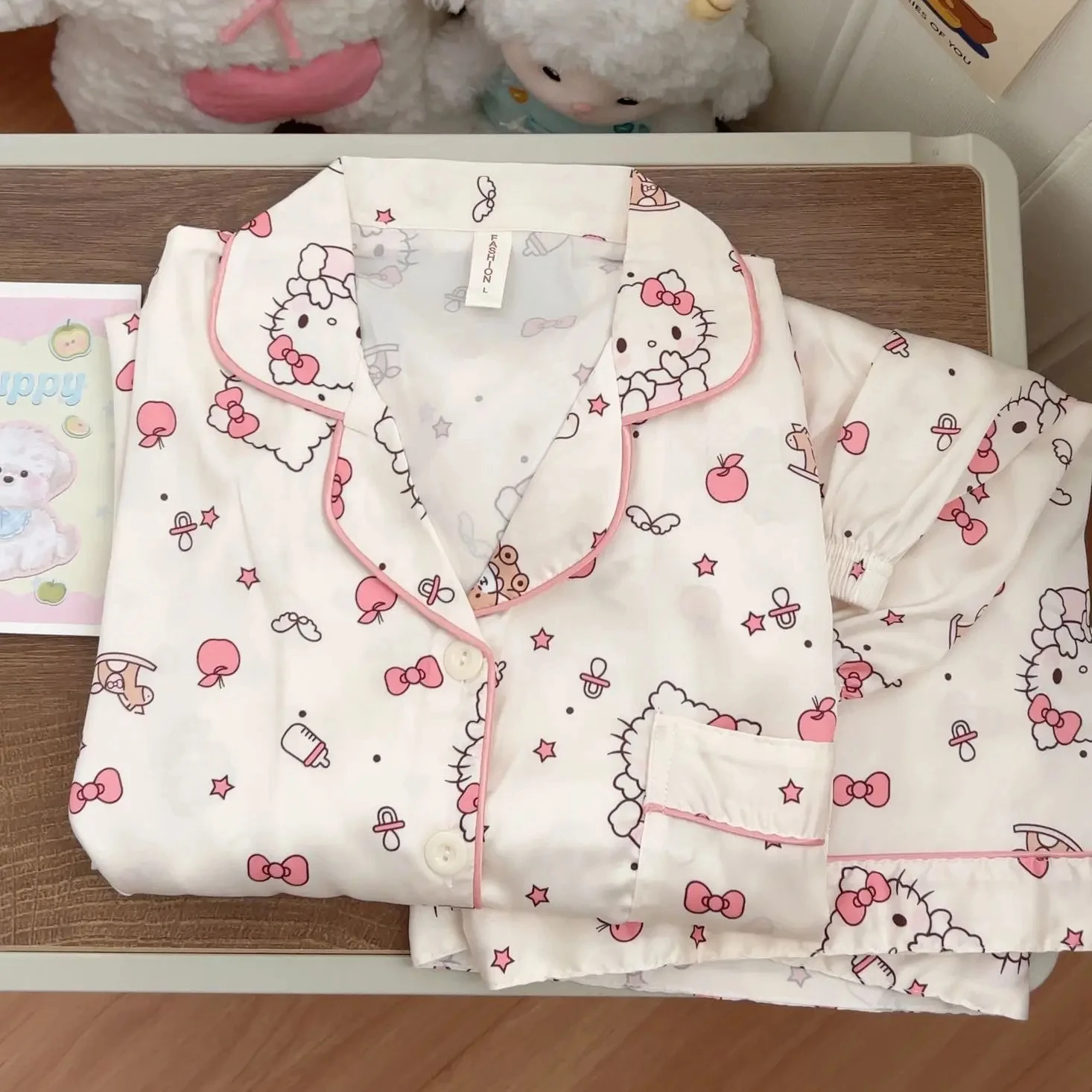 Sanrio Hello Kitty Summer Pajamas Set Women's Nightie Shorts Short Sleeve Sleepwear Cute Cartoon Nightgown Student Home Clothes
Sanrio Hello Kitty Summer Pajamas Set Women's Nightie Shorts Short Sleeve Sleepwear Cute Cartoon Nightgown Student Home Clothes