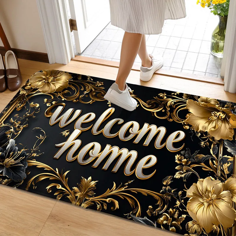 1 piece of soft and comfortable retro floral flannel home mat, absorbent floor mat, bedroom floor mat, living room small carpet
1 piece of soft and comfortable retro floral flannel home mat, absorbent floor mat, bedroom floor mat, living room small carpet