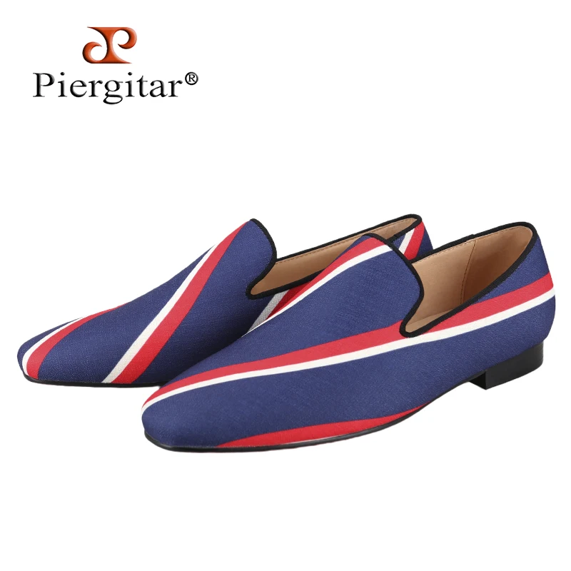 Piergitar синие парусиновые лоферы без шнуровки в красную/белую полоску для вечеринки и шоу, торжественное платье, красные мужские тапочки с подошвой
Piergitar синие парусиновые лоферы без шнуровки в красную/белую полоску для вечеринки и шоу, торжественное платье, красные мужские тапочки с подошвой